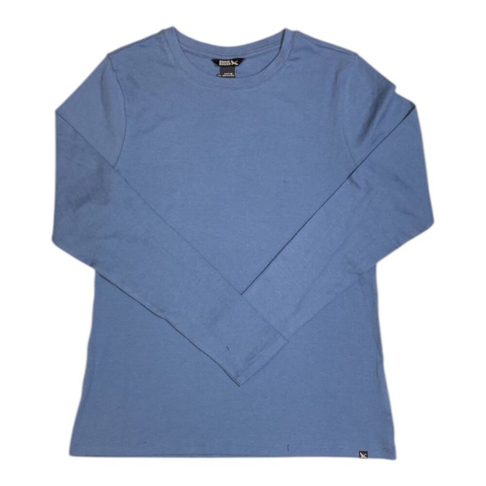 Blue - Eddie Bauer Women's Classic Fitted Crewneck Long Sleeve Tee, Cotton/Modal